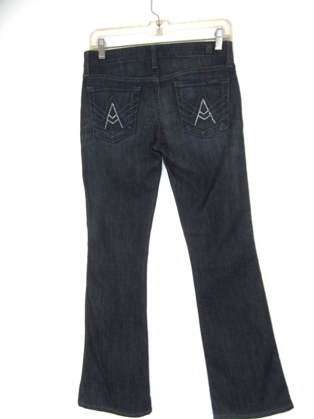 7FAM A Pocket Jeans Size 25 Dark Wash JU130Y702R Blue Bootcut Low 8" Rise